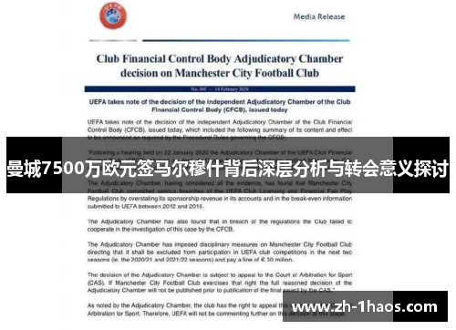 曼城7500万欧元签马尔穆什背后深层分析与转会意义探讨 曼城7500万欧元签马尔穆什背后深层分析与转会意义探讨