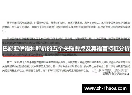 巴舒亚伊语种解析的五个关键要点及其语言特征分析