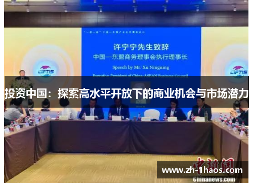 投资中国:探索高水平开放下的商业机会与市场潜力 投资中国:探索高水平开放下的商业机会与市场潜力